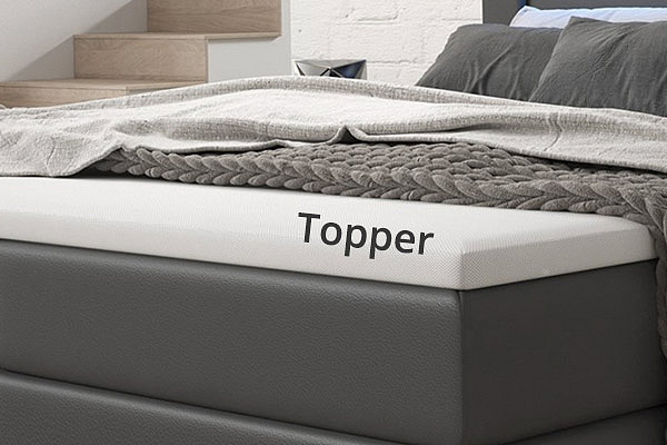 Boxspring postel REPOS s úložným prostorem, LED a USB