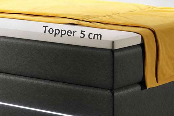 Boxspring postel SIMPLE bez úložného prostoru s LED