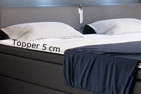 Boxspring postel HYPNOS bez úložného prostoru s LED