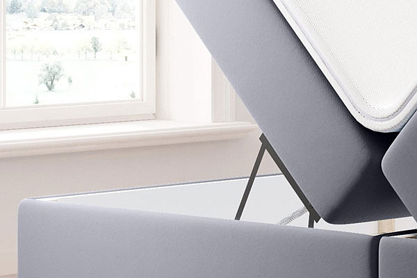 Boxspring postel CAMELIA s úložným prostorem a USB