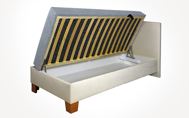 Válenda VARIO s čely a úložným prostorem, matrace a rošt v ceně, 110×200 cm