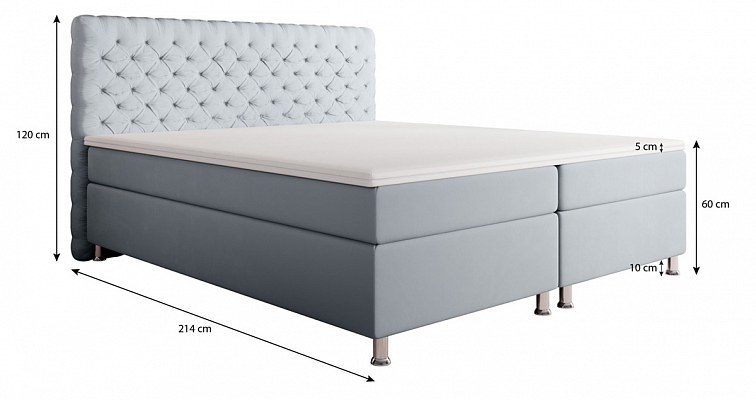 Boxspring postel Luxury Dream bez úložného prostoru