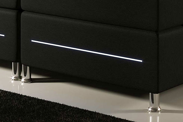 Boxspring postel SIMPLE bez úložného prostoru s LED