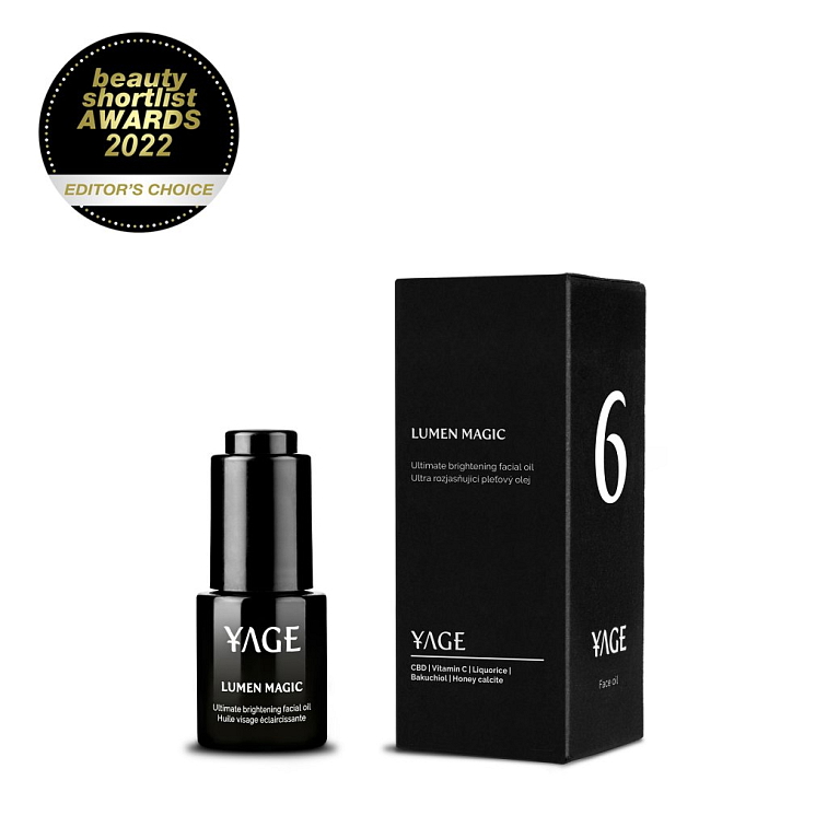 YAGE ORGANICS Č. 6 Ultra rozjasňující pleťový olej s CBD LUMEN MAGIC 15 ml