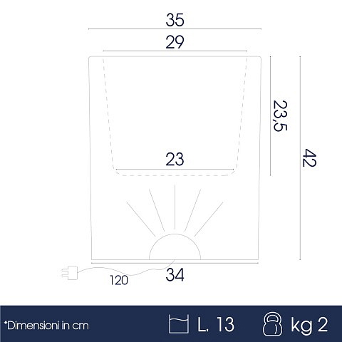 Svítící LED květináč ROSE