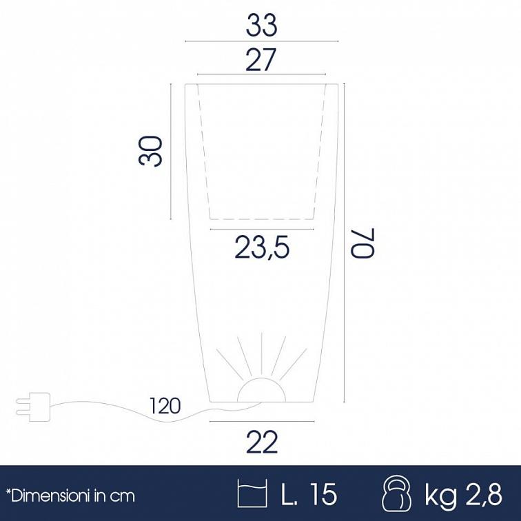 Svítící LED květináč CYPRESS