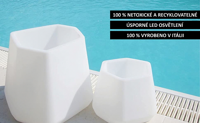 Svítící LED květináč MAGNOLIA