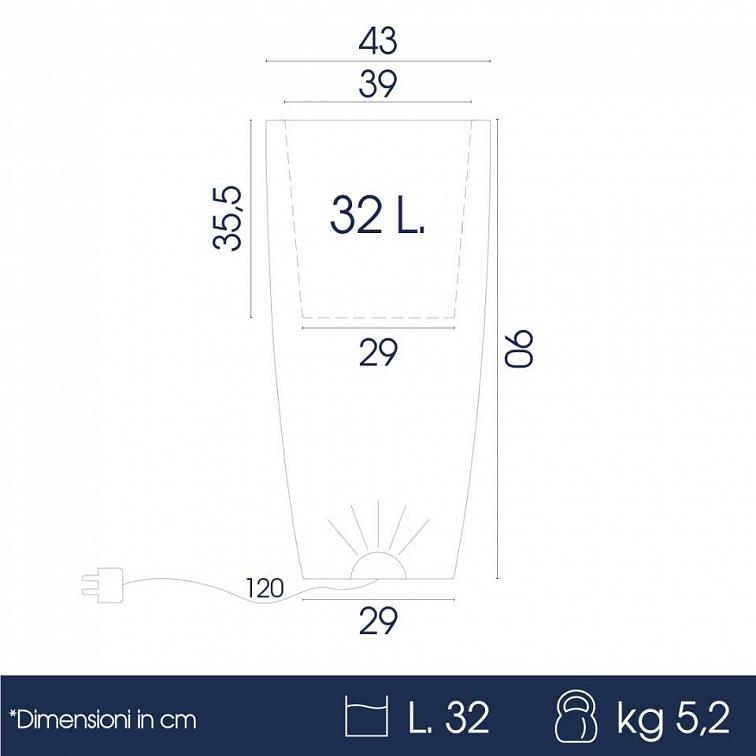 Svítící LED květináč CYPRESS