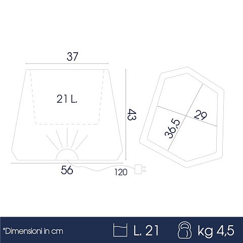 Svítící LED květináč MAGNOLIA