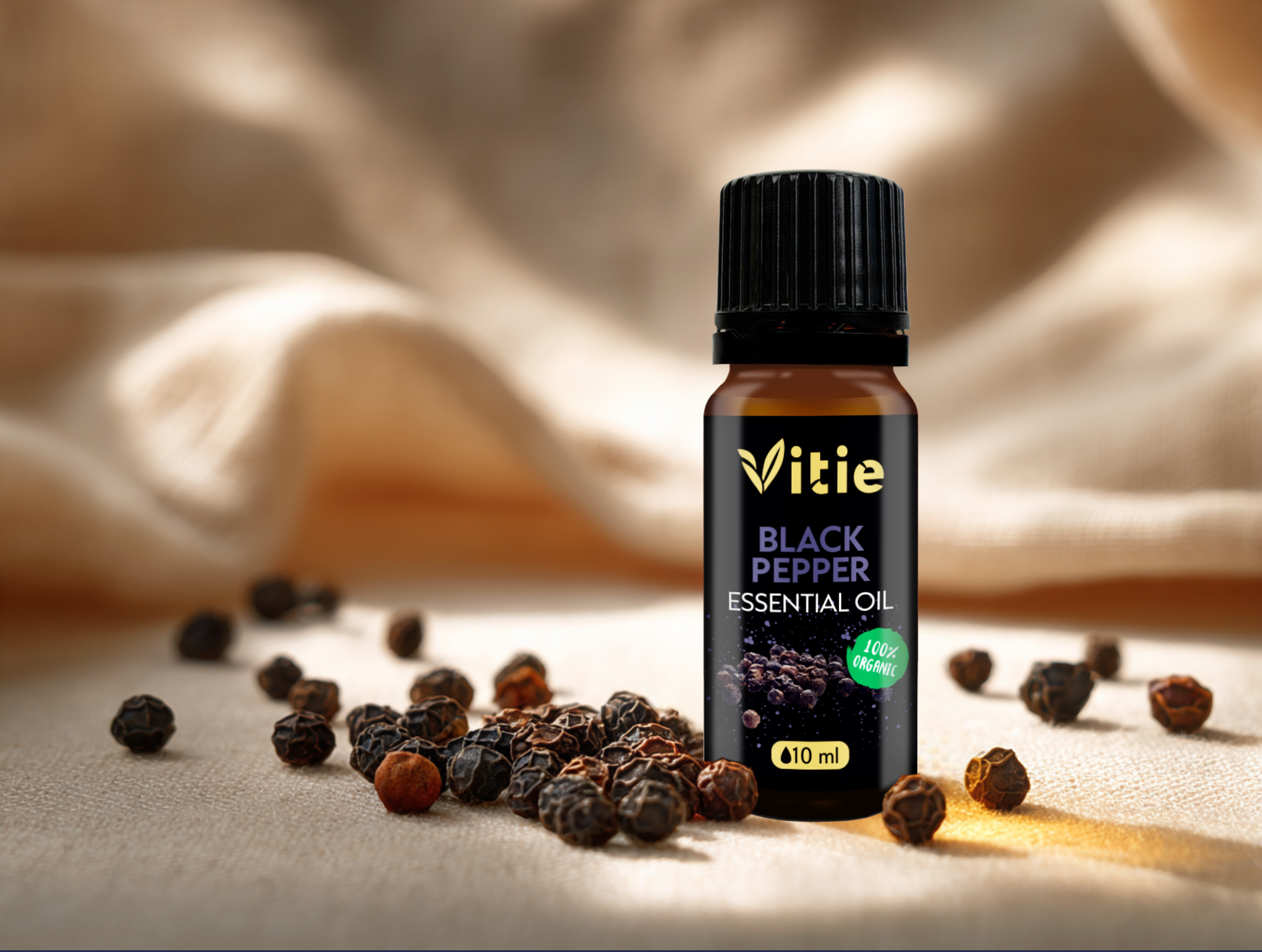 BIO 100% Esenciální olej Černý pepř, 10 ml, Vitie