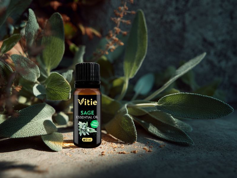 100% BIO Esenciální olej Šalvěj, 10ml, Vitie