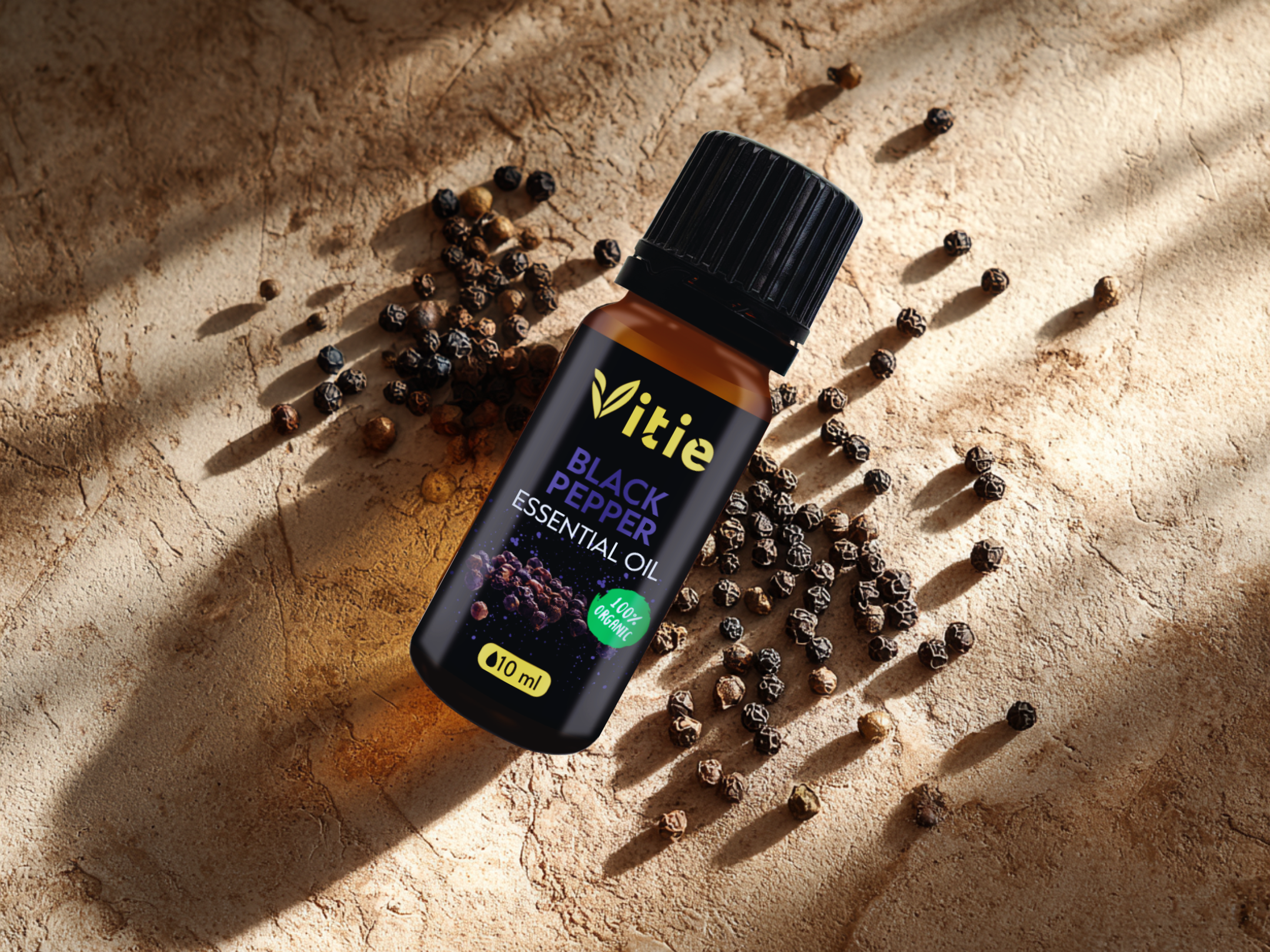 BIO 100% Esenciální olej Černý pepř, 10 ml, Vitie