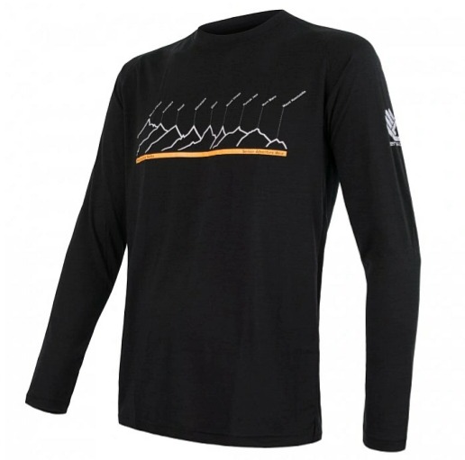 SENSOR MERINO AIR PT pánské triko dl.rukáv černá RJ