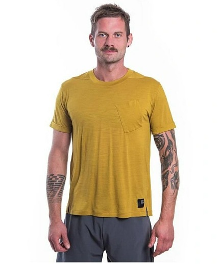 SENSOR MERINO AIR traveller pánské triko kr.rukáv mustard