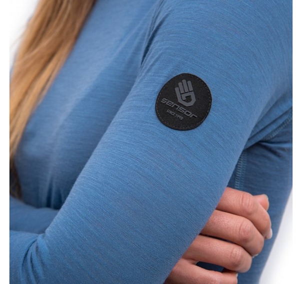 SENSOR MERINO AIR dámské triko dl.rukáv riviera blue