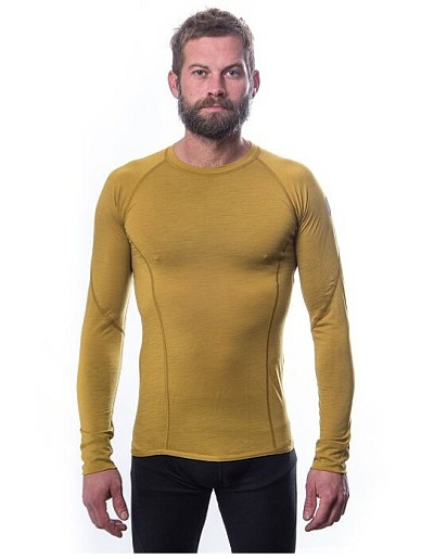 SENSOR MERINO AIR pánské triko dl.rukáv mustard