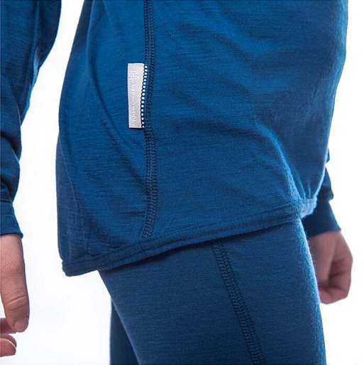 SENSOR MERINO AIR SET dětský triko dl.rukáv + spodky tm.modrá