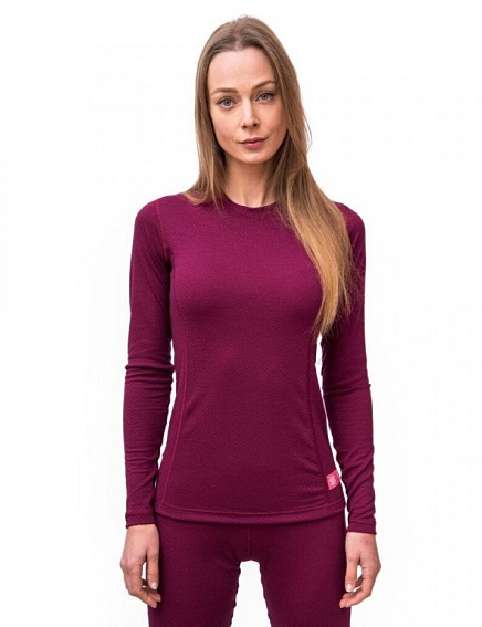 EGLOO DF MERINO Hike&Ski BaseSet dámské triko dl.rukáv+spodky, lilla
