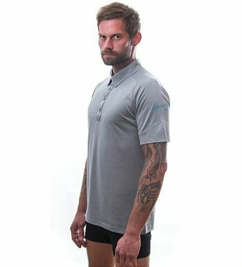 SENSOR MERINO ACTIVE POLO pánské triko kr.rukáv šedá