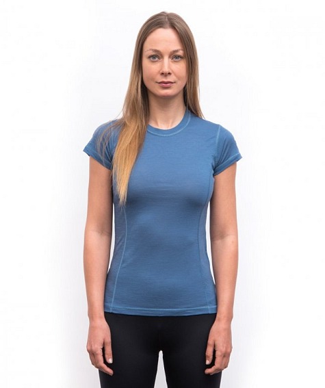 SENSOR MERINO AIR dámské triko kr.rukáv riviera blue