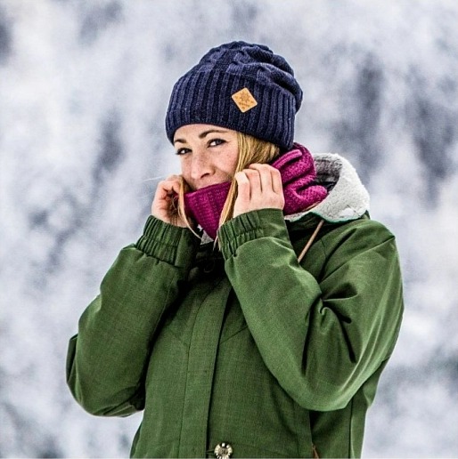 KAMA A107 pletená merino čepice, modrá