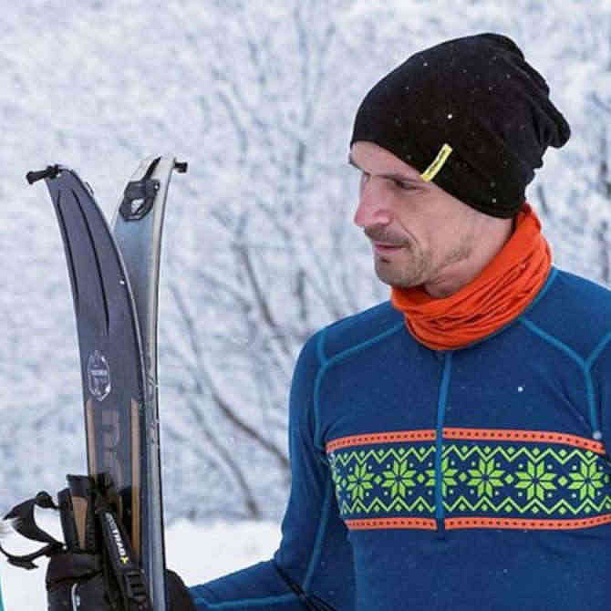 SENSOR TUBE MERINO IMPRESS šátek multifunkční černá/pattern