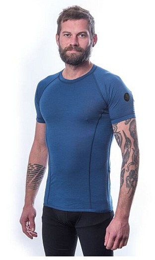 SENSOR MERINO AIR pánské triko kr.rukáv tm.modrá