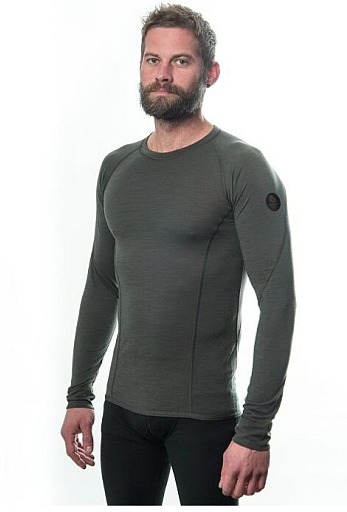 SENSOR MERINO AIR pánské triko dl.rukáv olive green