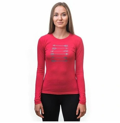 SENSOR MERINO ACTIVE PT ARROWS dámské triko dl.rukáv magenta