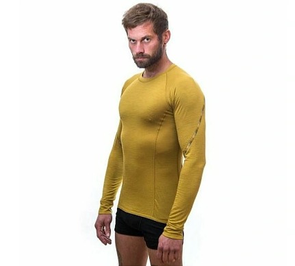 SENSOR MERINO AIR pánské triko dl.rukáv mustard