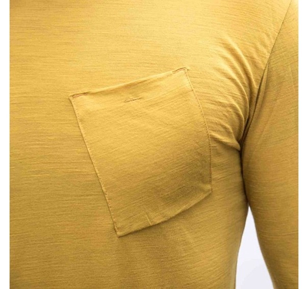 SENSOR MERINO AIR traveller pánské triko dl.rukáv mustard