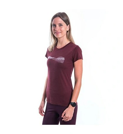 SENSOR MERINO AIR PT HILLS dámské triko kr.rukáv port red
