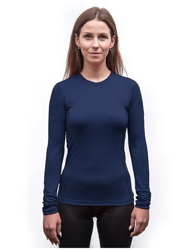 SENSOR MERINO ACTIVE dámské triko dl.rukáv deep blue