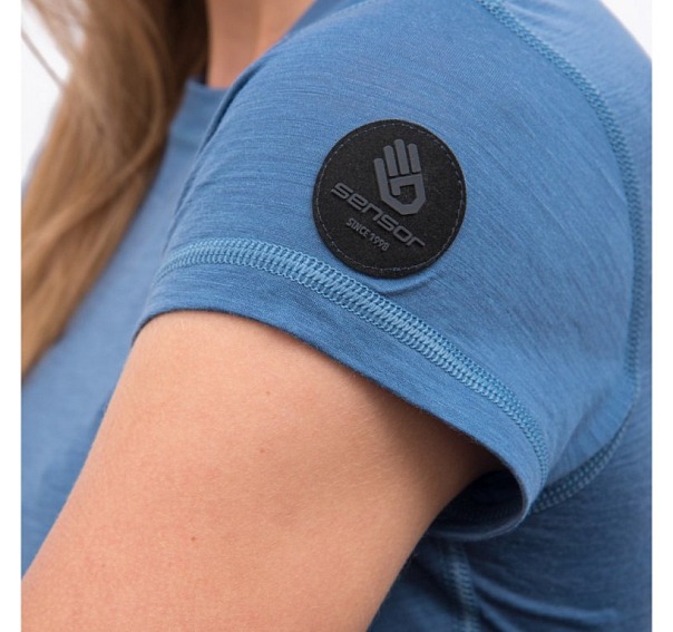 SENSOR MERINO AIR dámské triko kr.rukáv riviera blue
