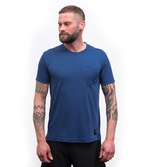 SENSOR MERINO AIR traveller pánské triko kr.rukáv tm.modrá