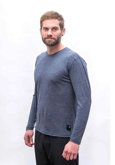 SENSOR MERINO LITE pánské triko dl.rukáv mottled blue