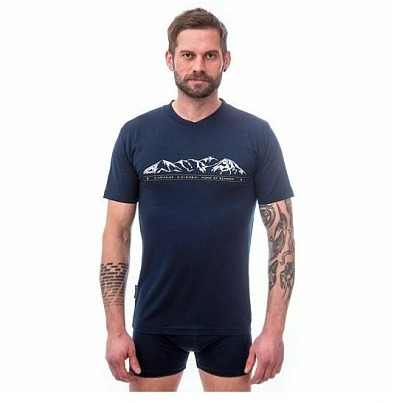 SENSOR MERINO ACTIVE PT MOUNTAINS pánské triko kr.rukáv deep blue