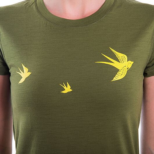 SENSOR MERINO ACTIVE PT SWALLOW dámské triko dl.rukáv safari