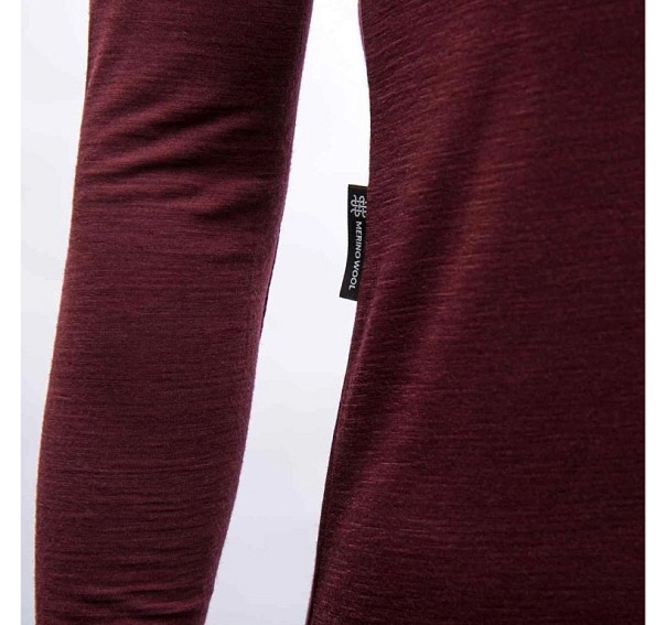SENSOR MERINO AIR dámské body dl.rukáv port red