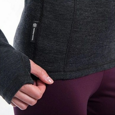SENSOR MERINO BOLD dámské triko dl.rukáv anthracite gray