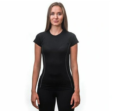 SENSOR MERINO ACTIVE dámské triko kr.rukáv černá
