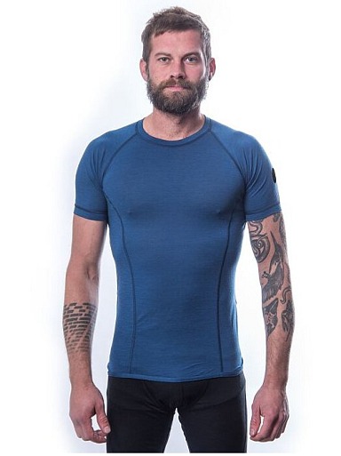 SENSOR MERINO AIR pánské triko kr.rukáv tm.modrá