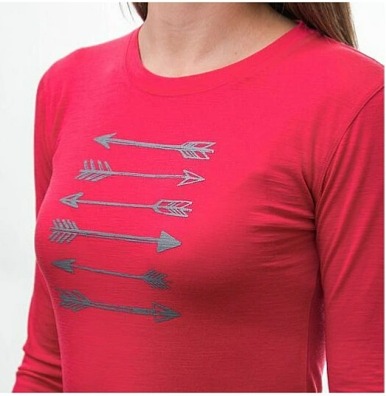 SENSOR MERINO ACTIVE PT ARROWS dámské triko dl.rukáv magenta