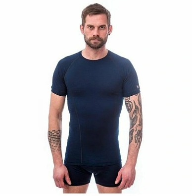 SENSOR MERINO ACTIVE pánské triko kr.rukáv deep blue