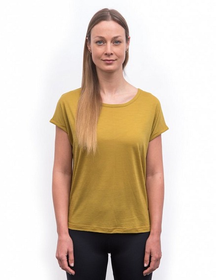 SENSOR MERINO AIR traveller dámské triko kr.rukáv mustard
