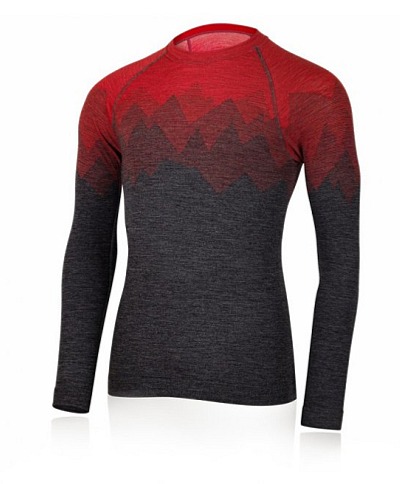 LASTING pánské merino bezešvé triko WELOR červené