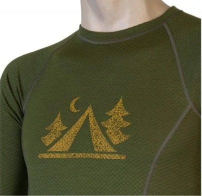 SENSOR MERINO DF CAMP pánské triko dl.rukáv safari green