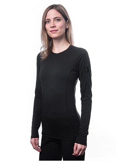 SENSOR MERINO AIR dámské triko dl.rukáv černá