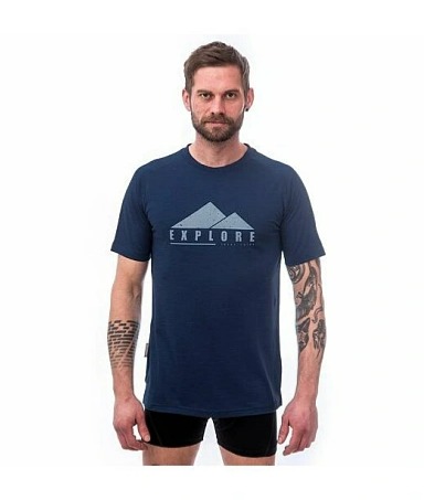 SENSOR MERINO AIR PT EXPLORE pánské triko kr.rukáv tm.modrá