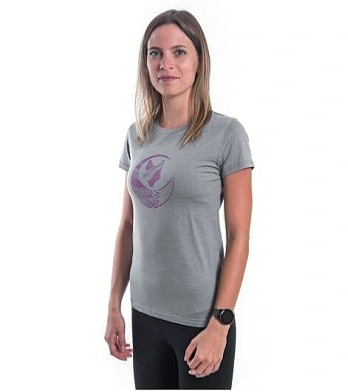 SENSOR MERINO ACTIVE PT FOX dámské triko kr.rukáv šedá